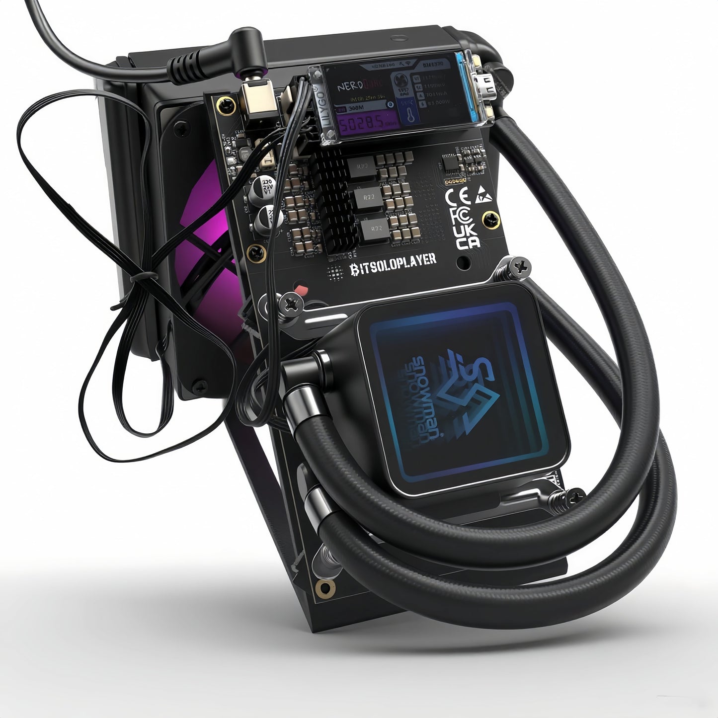 NerdQaxe++ Hydro — 4.8Th/s @ 75W | Silent Water-Cooled Bitcoin Miner