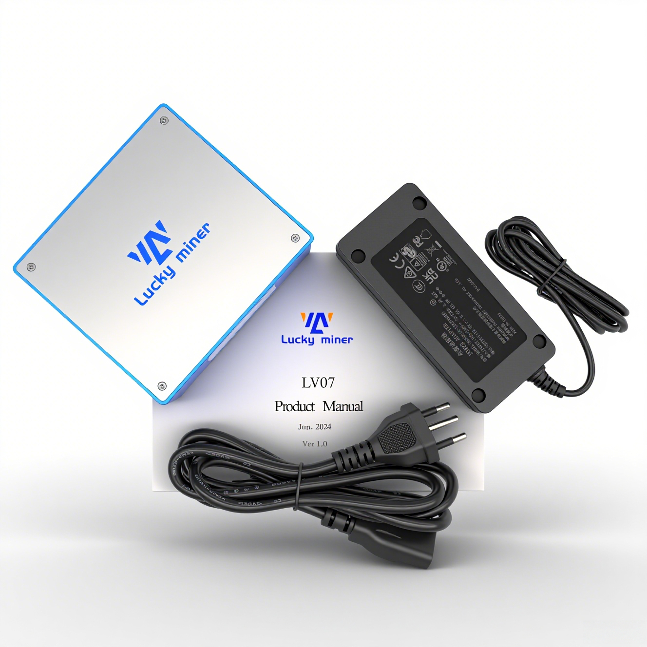 Lucky Miner LV07 – 1TH/S 25W Bitcoin Solo Miner with WiFi, SHA256 Algorithm, Home Mining, and 3.125 BTC Block Reward Potential
