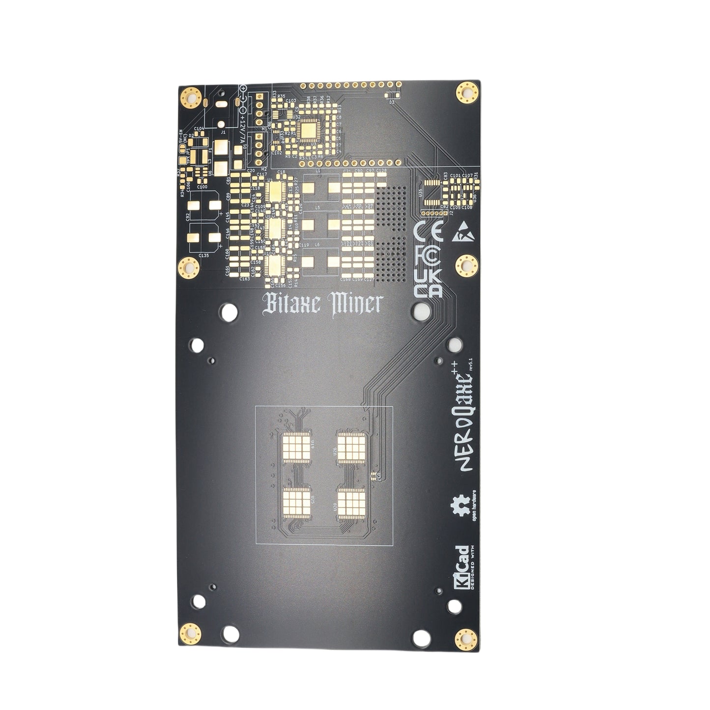 Gold-Plated PCB Board For  NerdQaxe++